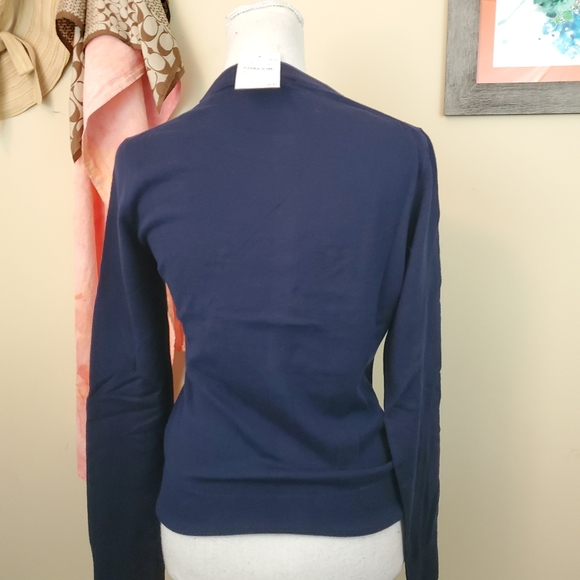 **J. Crew Button Front Navy Blue Cardigan - Picture 4 of 8